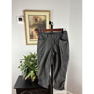 Eddie Bauer Grey Crop Athletic Outdoor Hiking Cargo Pants Pocket Size 2 Women’s